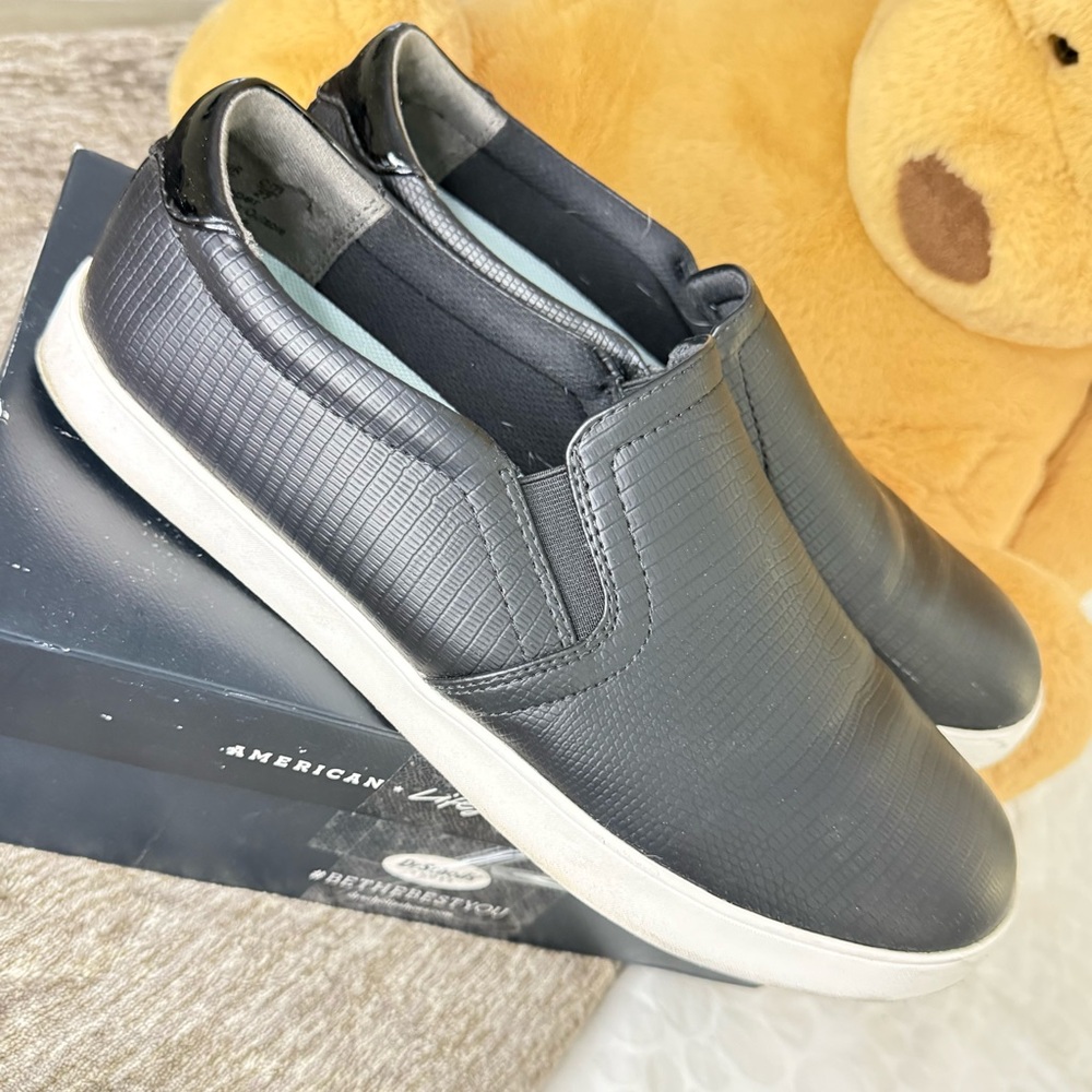 Dr. Scholl's Women's If Only Solid Black Casual Flats Sneakers Shoes Size 11M